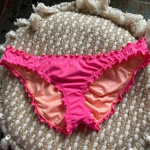 Victoria secret ruffled, scrunch bikini bottoms
